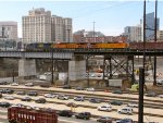 CSX 868; BNSF 6758 and 4303